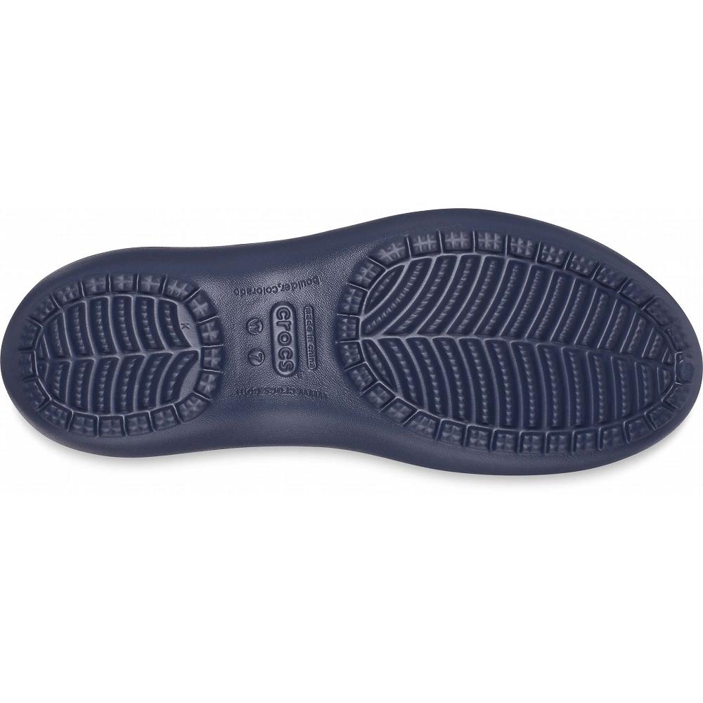 Navy Women's Crocs Kadee Flat Shoes | NZ 0173JPQJ